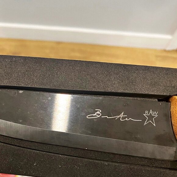 Raw Star Kitchen Knife Ceramic ?Signature Wood Handle 10" New Vintage Boxed - Picture 2 of 7